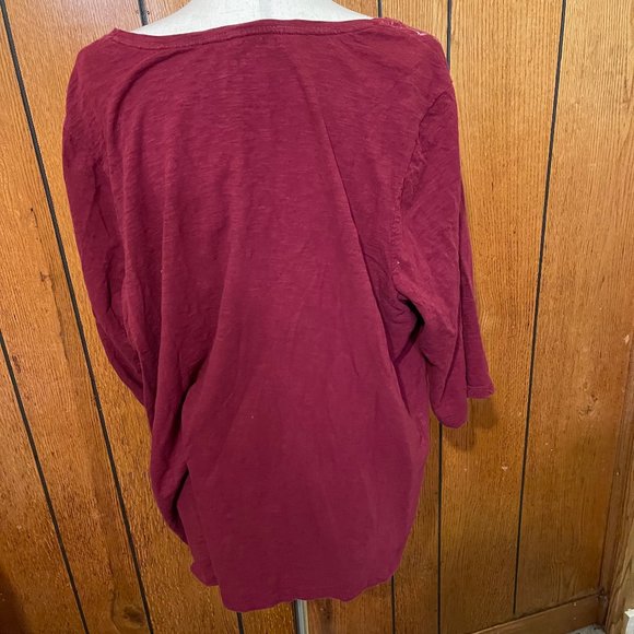 Catherine 1X - Women's Maroon Shirt - NEW - Picture 3 of 4